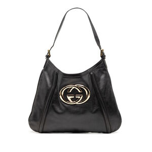 Pre-Loved Gucci Calfskin Interlocking G Britt Shoulder Bag
